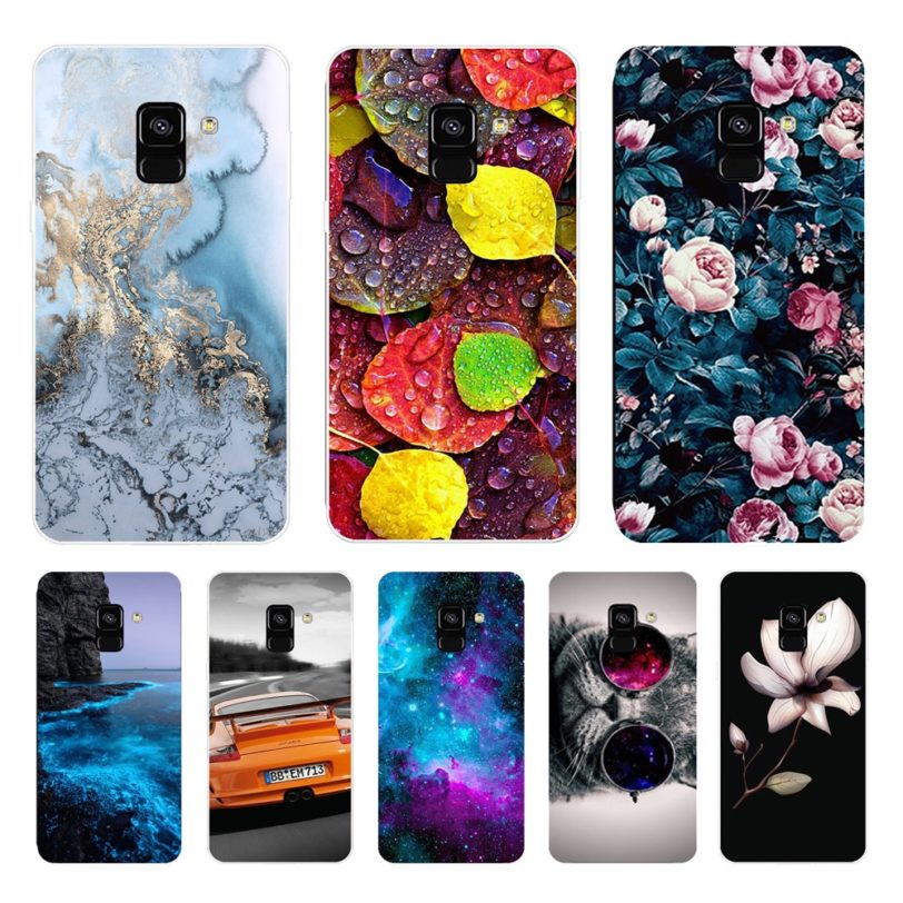 Case For Samsung Galaxy A8 2018 A530 A530F Case Cute Soft TPU Silicon Cover For Samsung A8 Plus 2018 A730 A730F Case Clear Cat