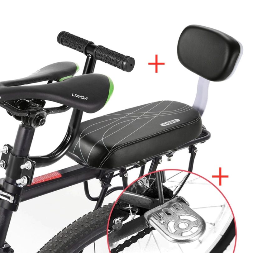 Child Bicycle Back Seat Bike Rear Kid Seat Back Saddle Cycle Accessories Bike Safety Seat Kid