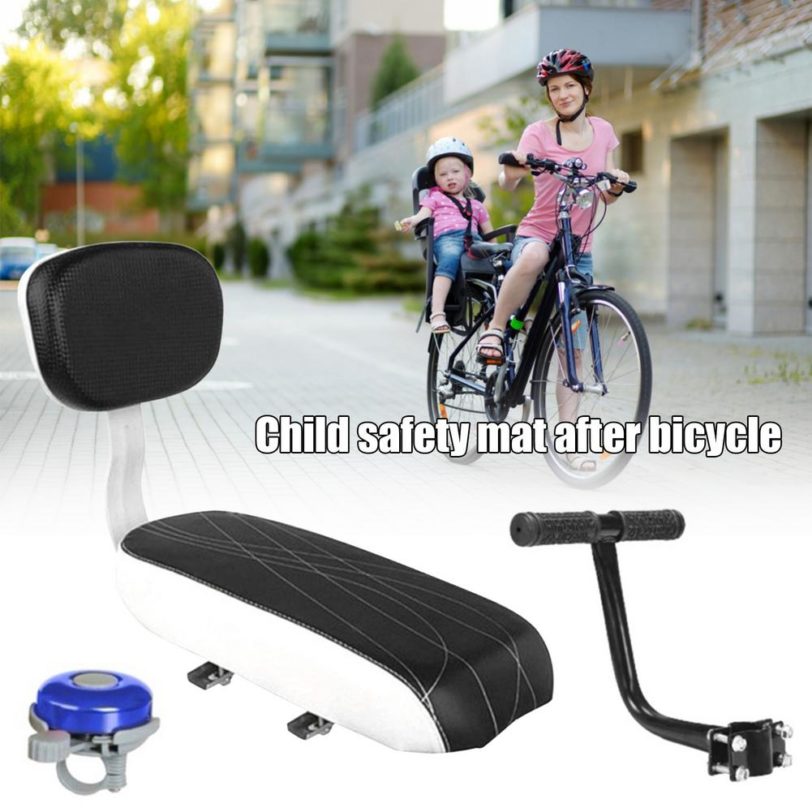 Children Bike Rear Seat Kit Bike Rack Rest Cushion With Armrest Cycling Rear Back Seat Saddle Cycle Accessories For Kids Safety