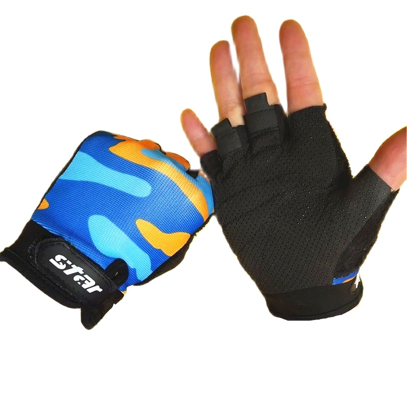 Children Half Finger Cycling Gloves For Outdoor Fun Sport Football Ski Running Anti Slip Gloves For