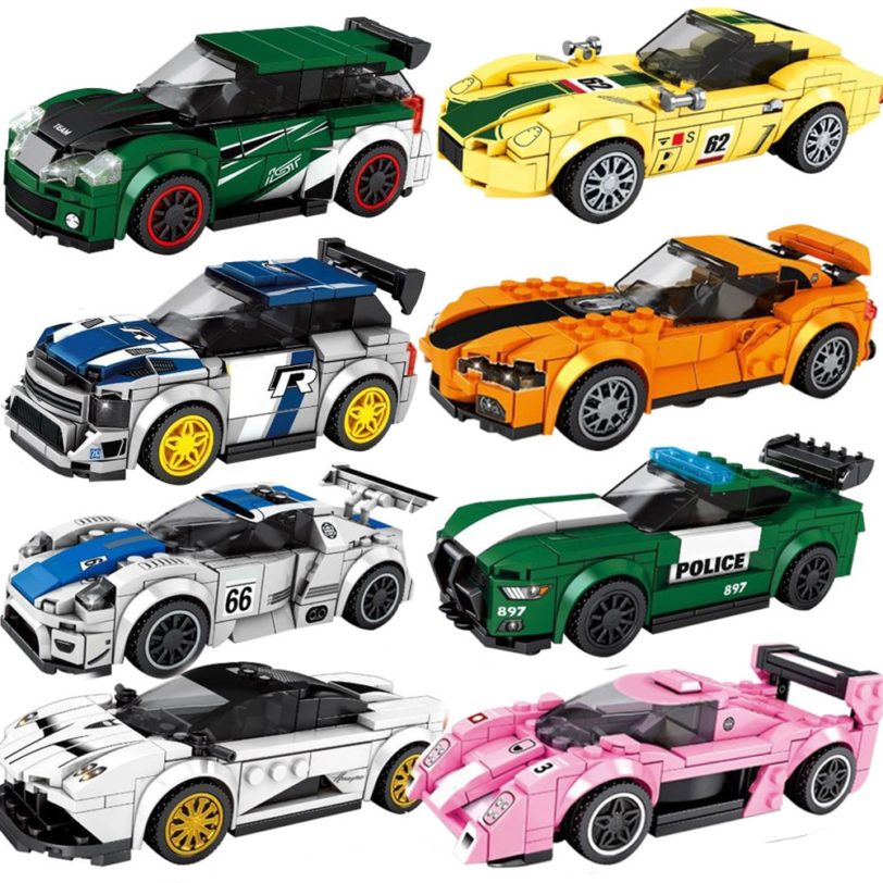 City Racing Car Speed Champion Racer Building Blocks Supercar Brick Kits MOC Educational Toys For Children Gifts 2021