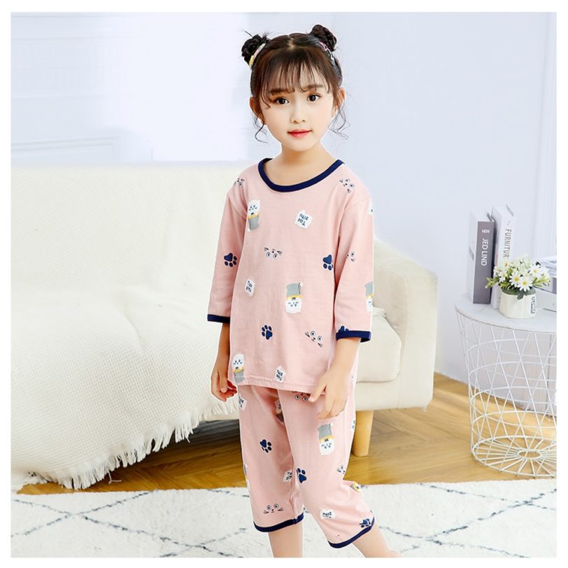 Cotton Pajamas Children Casual Clothing Sets Kids Pyjamas 2 To 13 Years Old Boys Clothes Boy