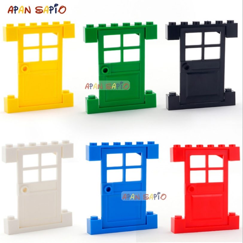 DIY Blocks Building Bricks Doors and Windows 3PCS Educational Assemblage Construction Toys for Children Compatible With Brands