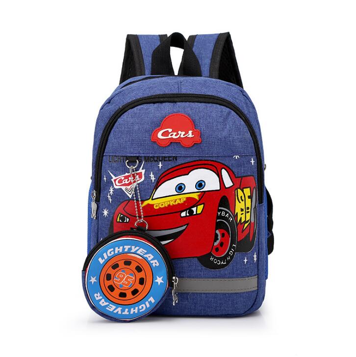 Disney 2020 new kindergarten lovely backpack purse coin boy bag Spiderman 95 car children boy bag