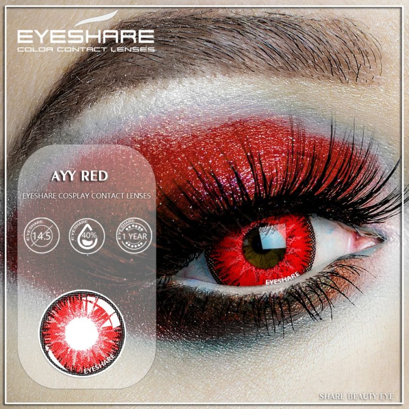 EYESHARE 2Pcs/Pair Color Contact Lenses Sharingan Contact Lenses Beauty Pupils Cosplay Anime Accessories Clothes Eye lens - Image 4