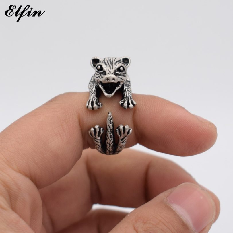 Elfin Vintage Adjustable Opossum Ring Men Fashionable Cute Jewellery Rings For Women Anillos Mujer Warcraft