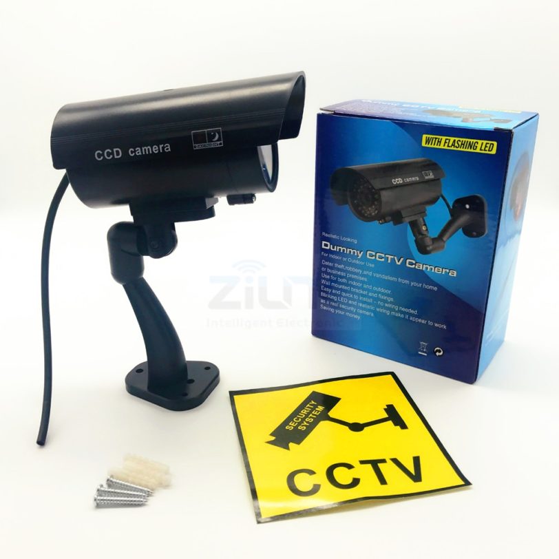 Fake Camera Dummy Waterproof Security CCTV Surveillance Camera With Flashing Red Led Light Outdoor Indoor - Image 6