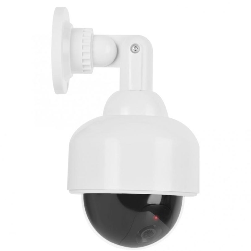 Fake Camera Waterproof Realistic Dummy Surveillance Security Cam with Flashing Red LED Light Simulation Camera