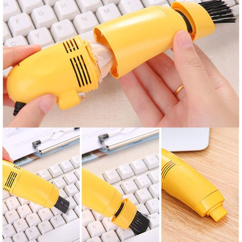 Fashion Colorful Mini Computer Vacuum USB Keyboard Cleaner PC Laptop Brush Dust Cleaning Kit Computer Cleaning Accessories - Image 3