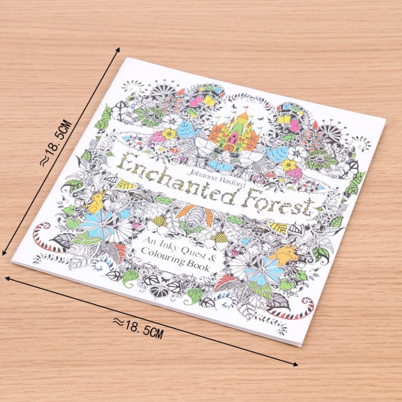 Fill Color Hand Painted Graffiti Coloring Books Ease the Pressure 24 Pages English Edition Enchanted Forest Office Painting Book - Image 4