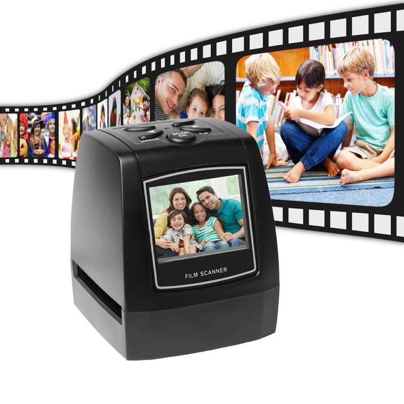 Film Scanner 35mm 135mm Slide Digital Film Converter Negative Photo Scanner with 512MB Built-in Memory Editing Software