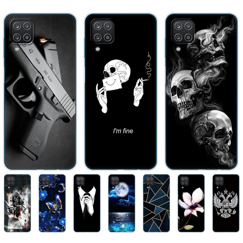 For Samsung A12 Case Soft Silicon Tpu Back Phone Cover For Samsung Galaxy A12 GalaxyA12 A 12 SM-A125F a125 Bumper 6.5inch black