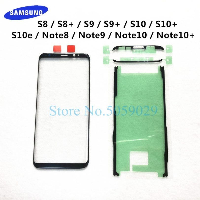 For Samsung Galaxy S8 S9 S10 Plus Note 8 9 10 Plus S10e LCD display outer touch panel screen glass replacement Front Glass Lens