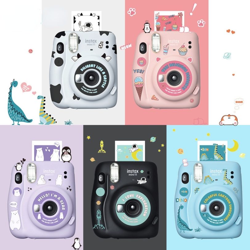 Fujifilm Instax Mini 11 Instant Camera with Cartoon Stickers Film Photo Snapshot Printing Camera Shooting Insta Mini 11 Camara