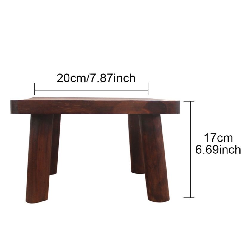 Furniture Solid Small Hallway Waterproof Gift Stable Living Room Portable Wooden Stool Step Ladder With 4 Legs Bedroom