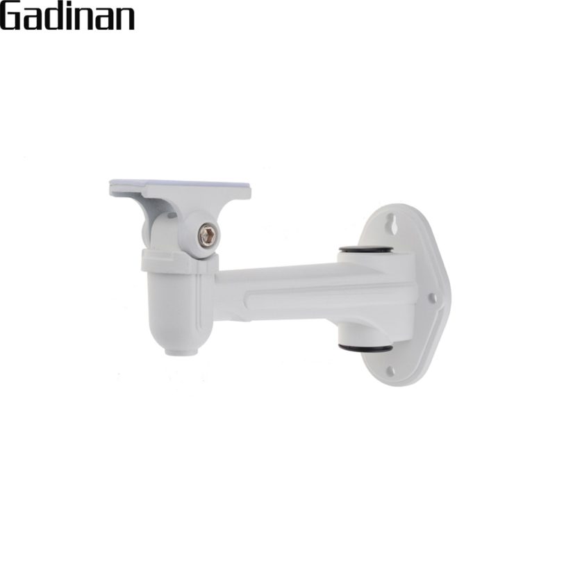 GADINAN CCTV Wall Mount Stand Aluminum Metallic Silver Bracket Indoor Outdoor for Bullet Camera IP Camera Bracket Accessories