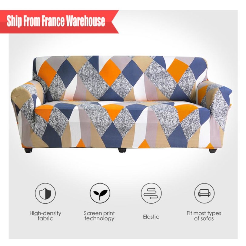 Geometric Elastic Sofa Cover for Living Room Modern Sectional Corner Sofa Slipcover Couch Cover Chair Protector 1/2/3/4 Seater