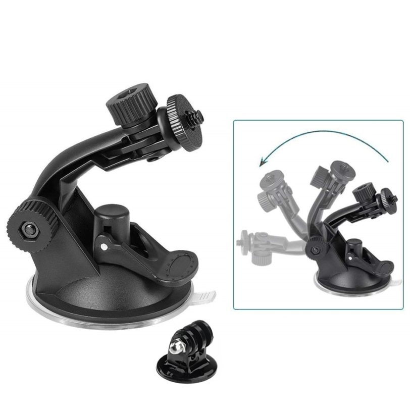 Glass Suction cup action camera sport Cam Tripod Mount for car record holder stand Bracket for gopro hero8 7 6 5 yi2 accessories