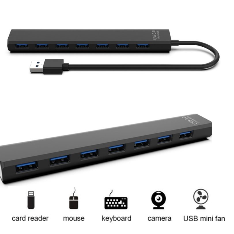 Grwibeou USB 3.0 7 Port 3.0 HUB Multi USB 3.0 Hub USB Splitter High Speed All In One For PC Computer MP3 Accessories USB 3.0 HUB - Image 3