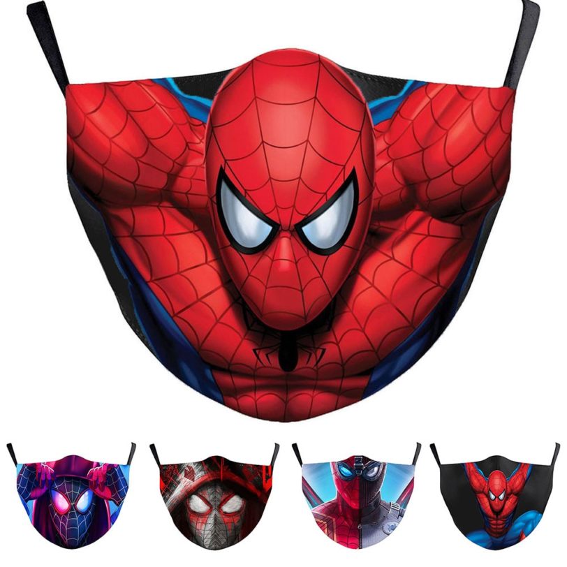 HOT Funny Super Hero Spider Face Mouth Girls Boys Unisex Cosplay Mask Dustproof Sports Cycling Party