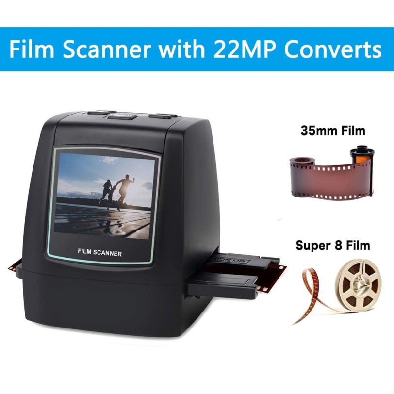 High Resolution 22 MP 126KPK/135/110/Super 8 Films Slide Film Photo Scanner Digital Film Converter 2.4"LCD with Editing Software