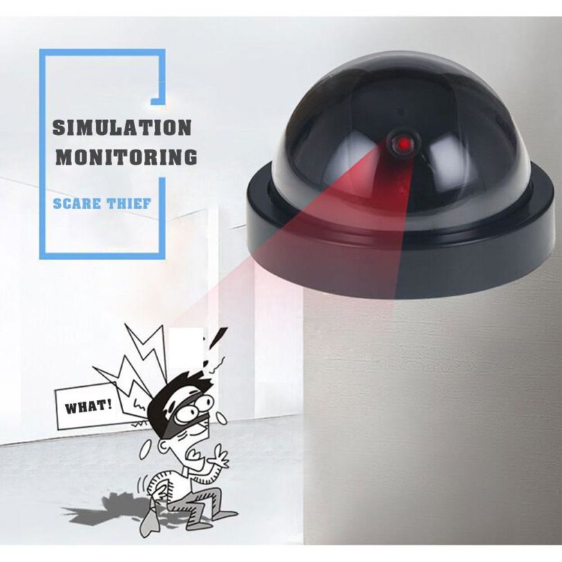 Home Security Fake Camera Wireless Simulated Video Surveillance indoor/outdoor Dummy Dome Camera With Flashing Red Led Light