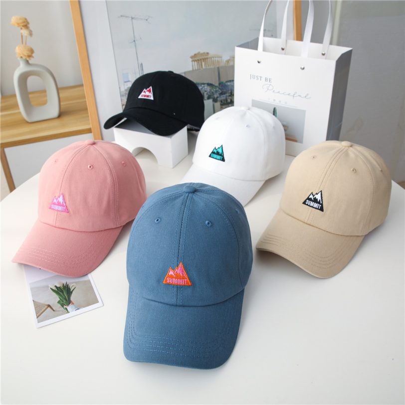 Hot Sale Fashion Women Baseball Cap Kpop Mountain Embroidery Bright Cap For Women High Quality Female Streetwear Sports Hat