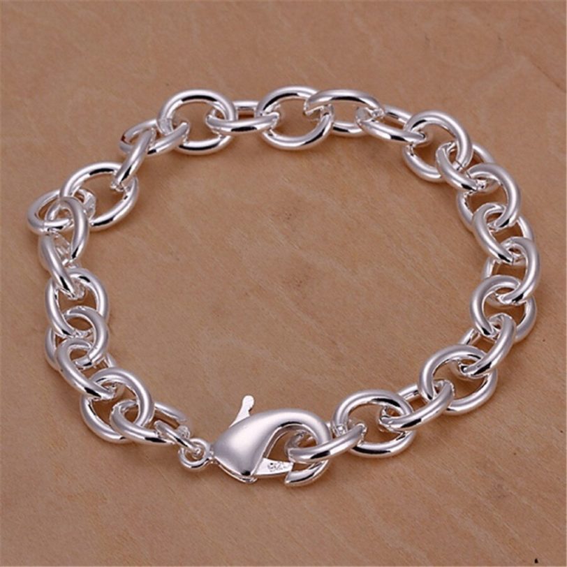 Hot sales silver-color bracelet for women high quality fashion jewelry elegant lovely lady men for charms cute , H089