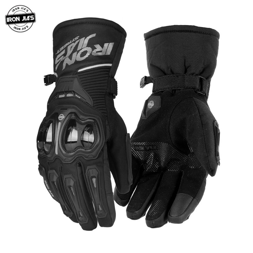 IRON JIA S Motorcycle Gloves Winter Waterproof Windproof Touch Screen Moto Protective Gear Motocross Motorbike Riding