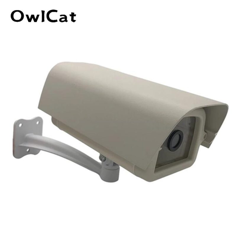 Indoor Outdoor Video Surveillance CCTV Security Camera Housing Enclosure Dust Protect Case & Aluminum Wall Mount Bracket