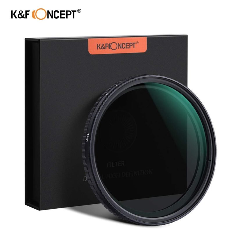 K&F Concept 52MM 58MM 62MM 77mm Fader ND Filter Neutral Density Variable Filter ND2 to ND32 for Camera Lens NO X Spot