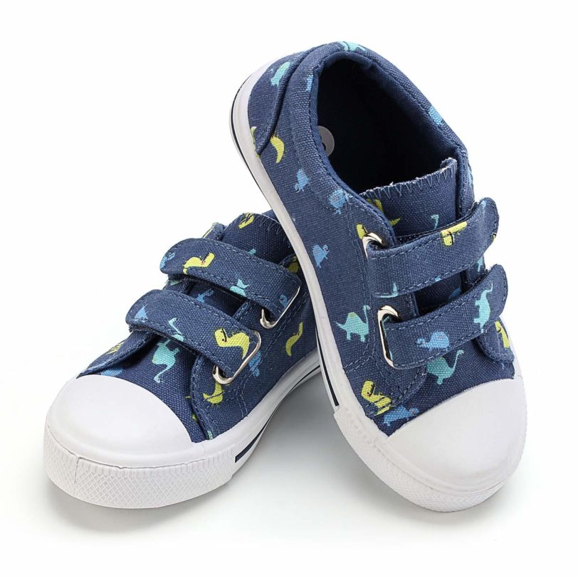 KushyShoo Kids Shoes Cartoon Dinosaur Printed Dual Hook & Loop Children's Sneakers Girl Boy Toddler Sneakers Canvas Shoes - Image 5