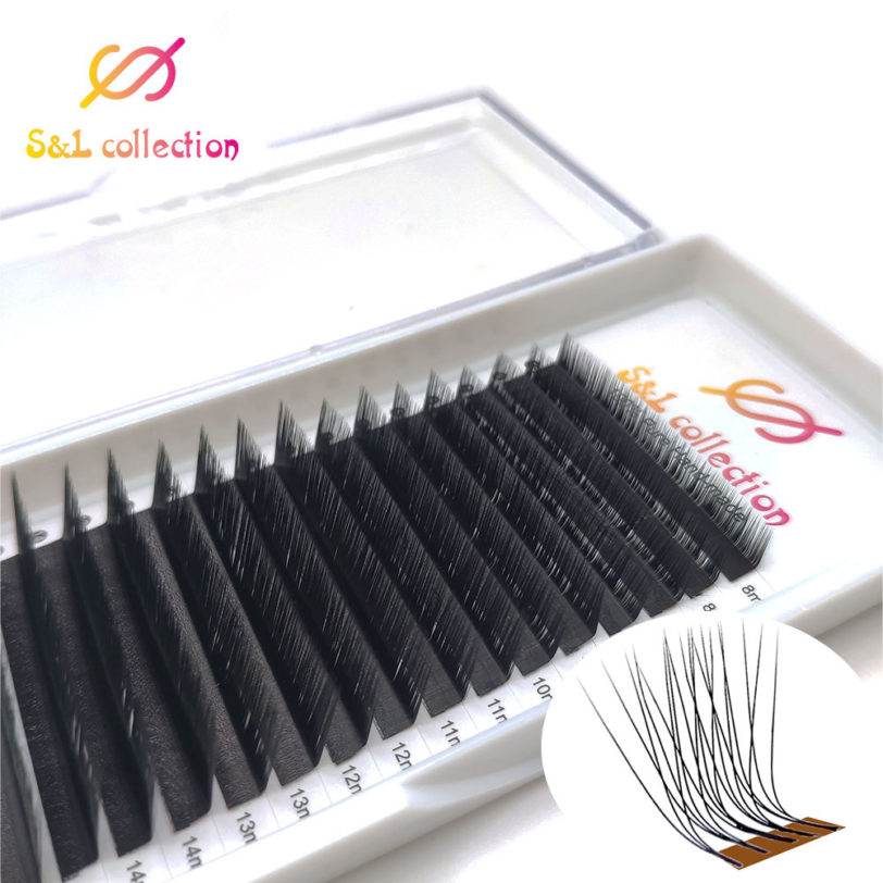 L//LC/LD/M curl Eyelashes Makeup Eyelash Extension Bloom Auto Fans Eyelash Easy Fanning Lashes Auto Fan Magnetic Camellia Beauty - Image 2