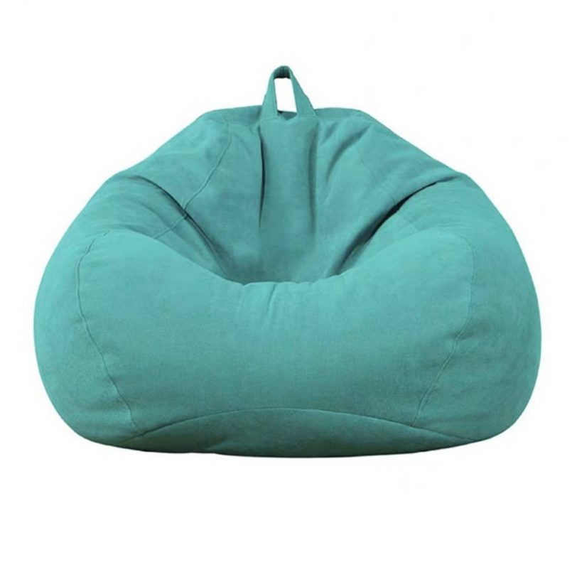 Large Bean Bag Cover Single Seat Sofa Cover High Back Lounger Beanbag Stuffed Toys Clothes Organizer Without Filler 70X80cm