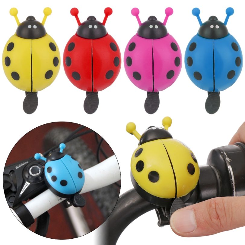 Lovely Ladybug Bicycle Bell Safety Warning Kids Boys Girls Handlebar Cute Kid Beetle Horn Plastic Cycling Accessories New