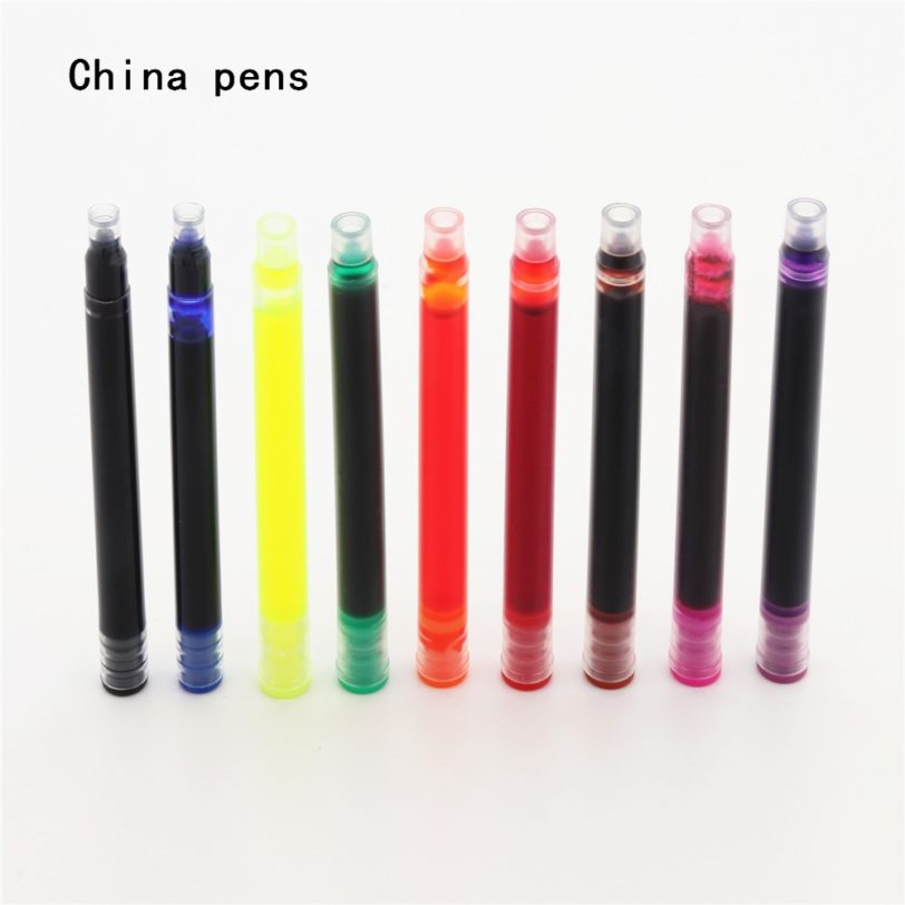 Luxury quality 5pcs colors ink refill cartridge fountain Pens Student school office supplies Multifunction pens - Image 2