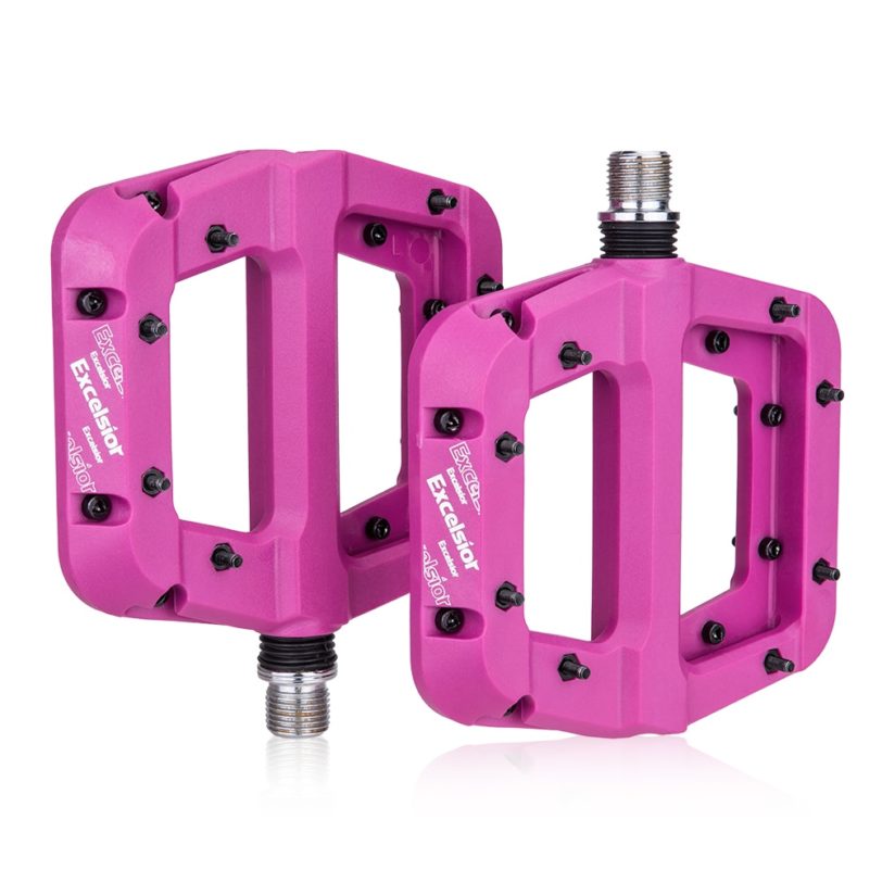 MTB Bike Pedal Nylon 2 Bearing Composite 9/16 Mountain Bike Pedals High-Strength Non-Slip Bicycle Pedals Surface for Road BMX MT