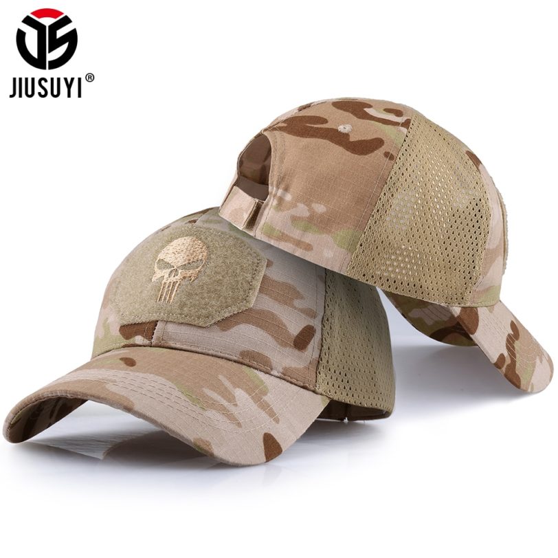 Military Skull Baseball Caps Ghost Camouflage Tactical Army Combat Paintball Adjustable Cap Summer Sun Hats Men Women Fashion