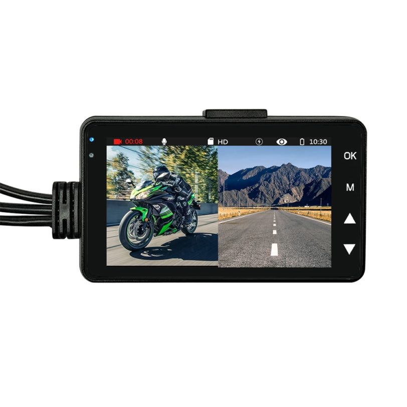 Motorcycle DVR Camera Motor Dash Cam with Special Dual-track Front Rear Recorder Motorbike Cam KY-MT18 - Image 3