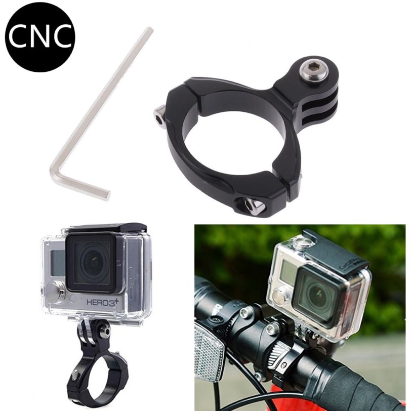 Motorcycle Handlebar Clip Holder Bicycle Bike Seatpost Clamp Aluminum Mount for Gopro Hero 8/7/6/5 H9 Action Camera Accessories