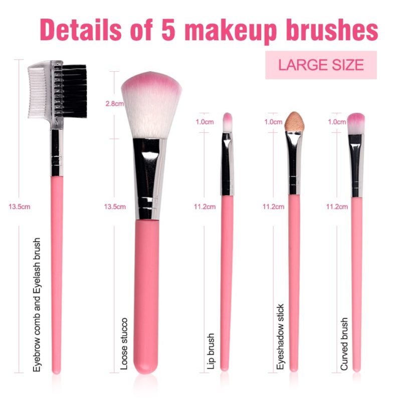 NEWCOME 5/7Pcs Makeup Brushes Tool Set Cosmetic Powder Eye Shadow Foundation Blush Blending Beauty Make Up Brush Maquiagem - Image 3