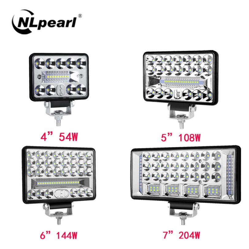 NLpearl 4'' 5'' 6'' 7 Inch LED Light Bar Offroad Spot Flood LED Work Light for Truck Car Boat Tractor 4x4 Atv Headlights 12V 24V