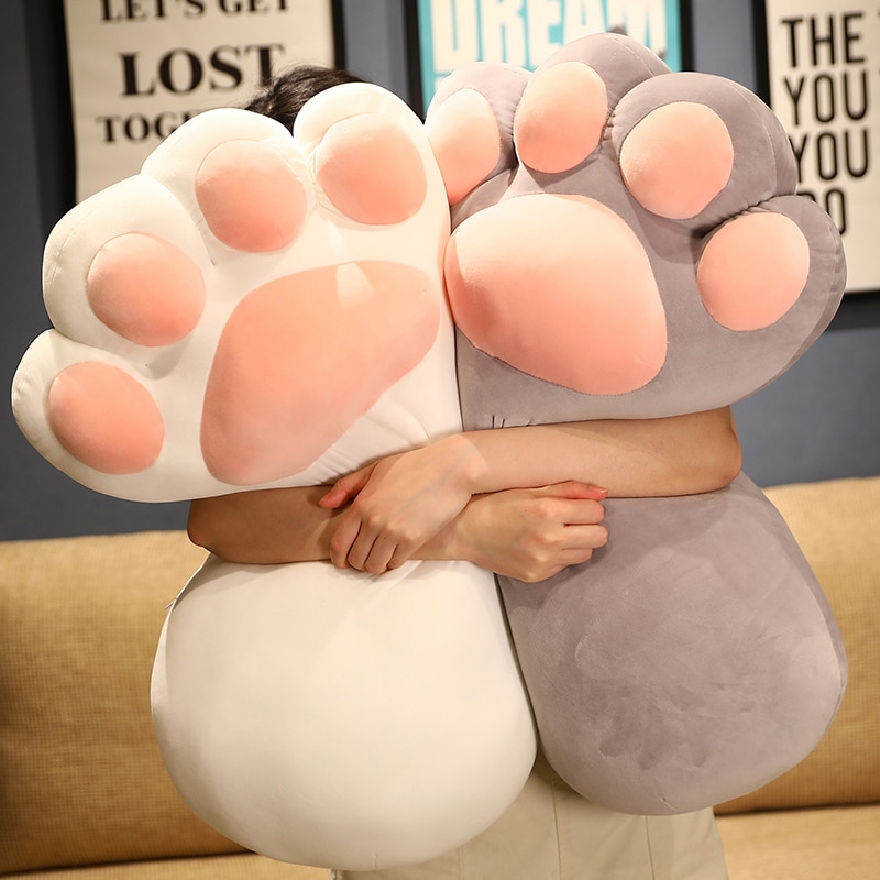 New 1pc 55cm 75cm Funny Chubby Bear Paw Plush Pillow Stuffed Soft Simulation Teddy Paws Toys