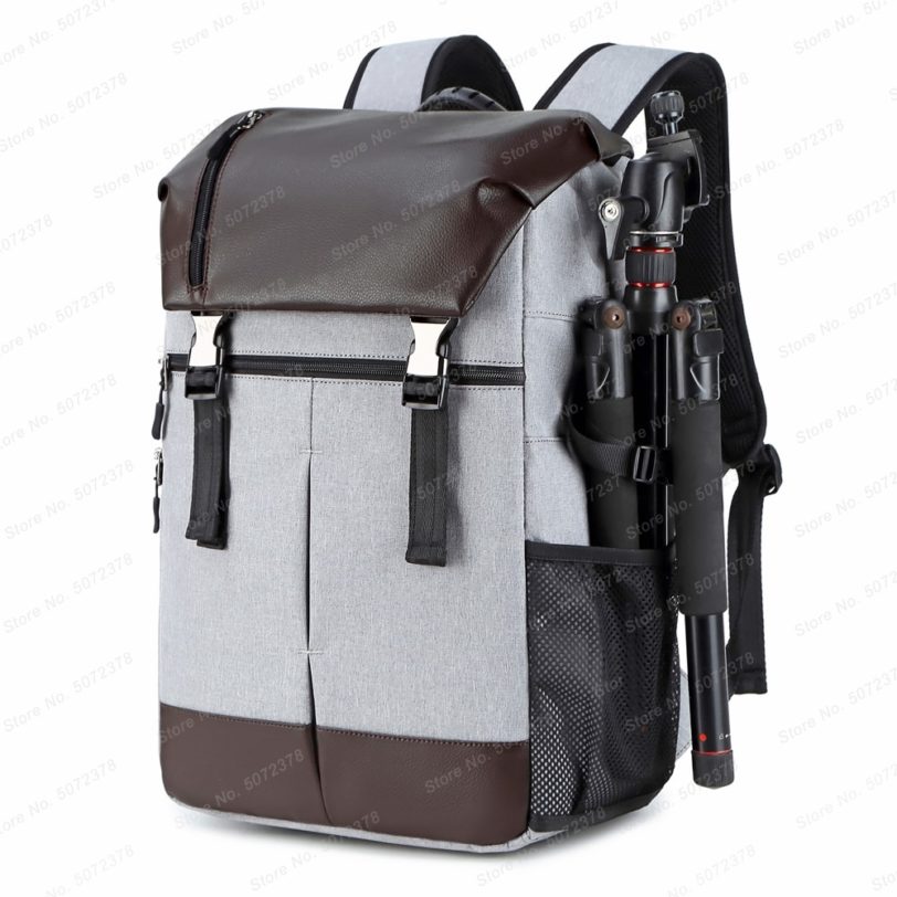 New Arrived DSLR Waterproof Camera Backpack Large Capacity Anti-theft Photography Bag for Canon Nikon Sony w/ Reflector Stripe