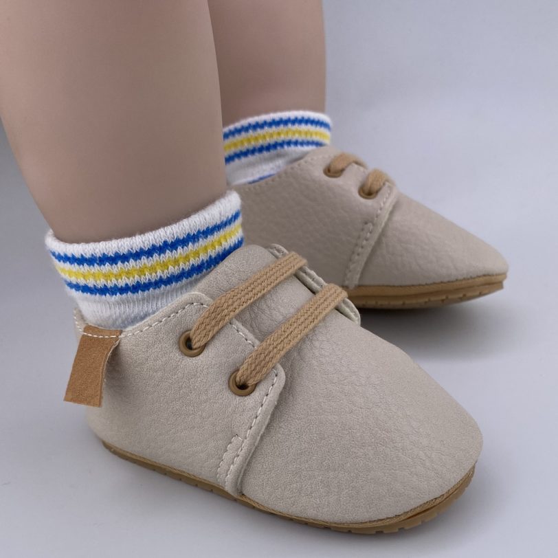 New Baby Shoes Retro Leather Boy Girl Shoes Multicolor Toddler Rubber Sole Anti-slip First Walkers Infant Newborn Moccasins - Image 6