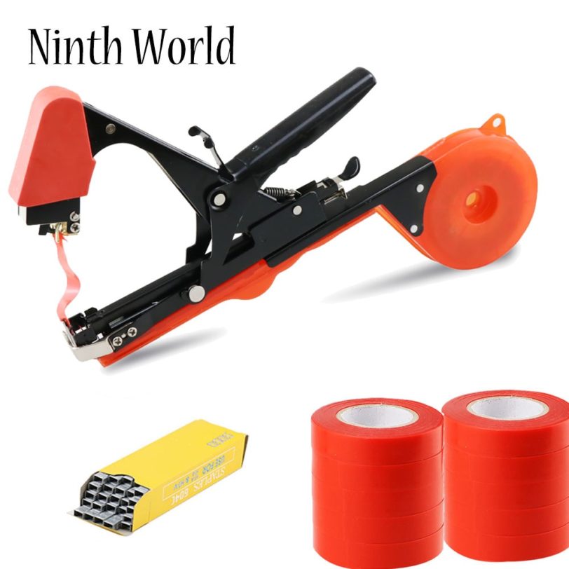 New Garden Tool Plant Tying Tapetool Tapener Machine Branch Hand Tying Machine Packing Vegetable Stem Strapping Pruning Tool Set