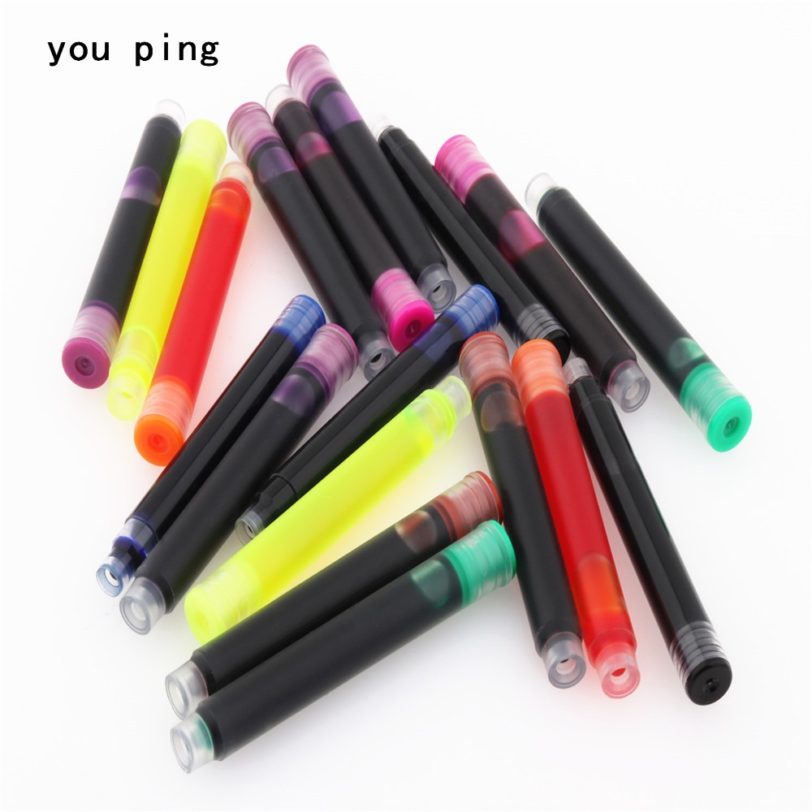 New High quality 5pcs Color Ink Supplies fountain Pen ink Refill cartridge office school student stationery