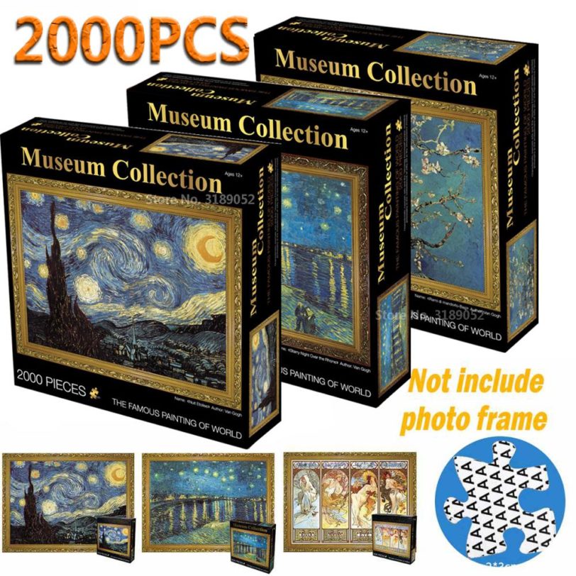 New puzzle 2000 pieces Famous Painting of World Adult puzzles 2000 Kids DIY Jigsaw Puzzle Creativity Imagine Educational Toys