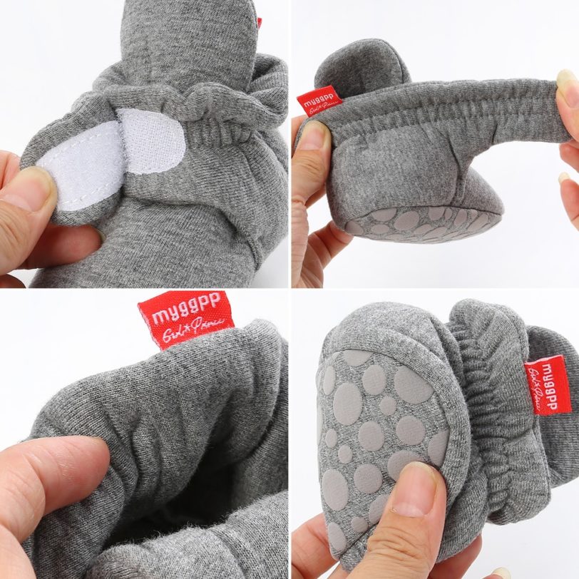 Newborn Baby Socks Shoes Boy Girl Star Toddler First Walkers Booties Cotton Comfort Soft Anti-slip Warm Infant Crib Shoes - Image 5