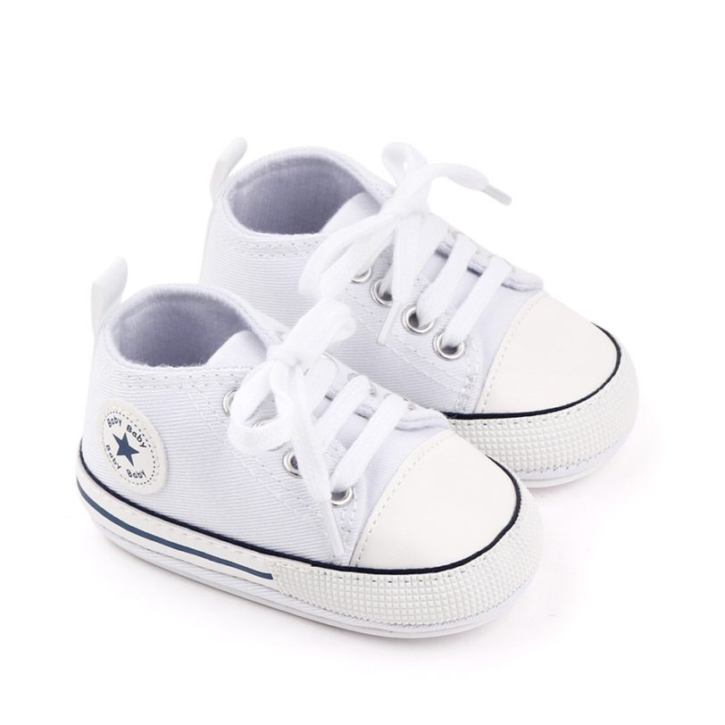 Newborn Rubber Sole Canvas Baby Sneakers Baby Shoes Baby Boys Girls Shoes Baby Toddler Shoes Soft Sole Non-slip Baby Shoes - Image 5